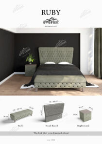 تاج بالاسری تختخواب باکس روبی اورست