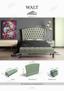 تاج بالاسری تختخواب باکس والت اورست